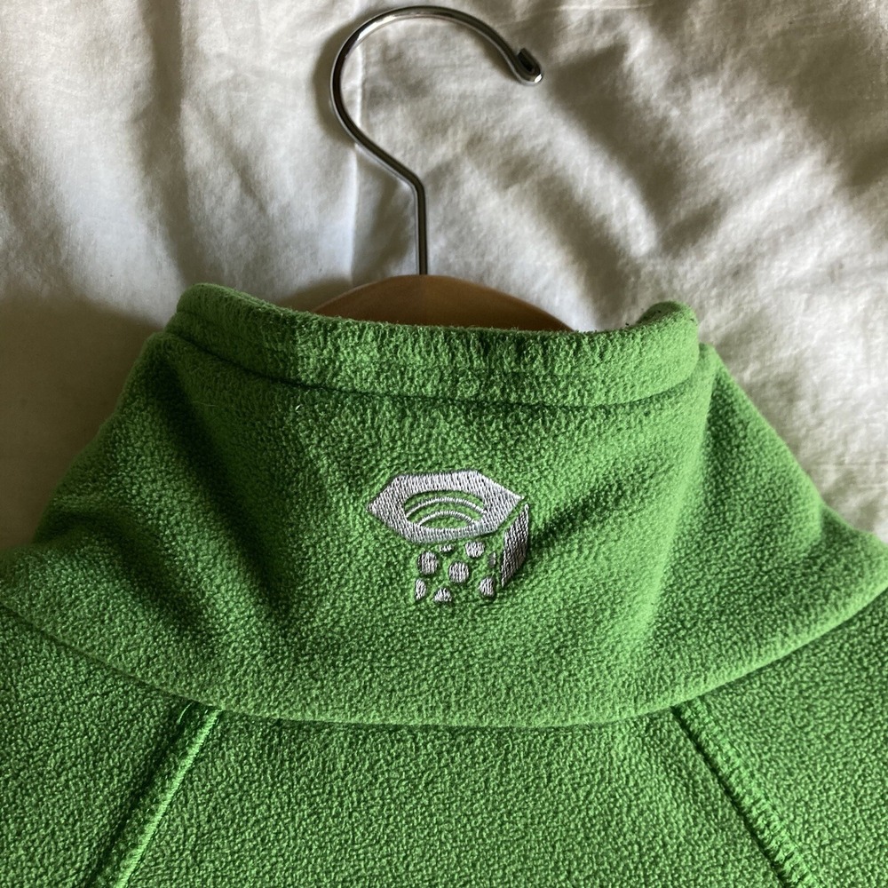 Mountain Hardwear Men's Large Quarter-Zip Fleece LS Pullover Bright Green GORP - Picture 8 of 15